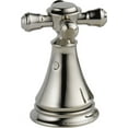 thumbnail image 1 of Delta H295PN Metal Cross Handle Set - Deck Mount Bathroom & Bidet, Polished Nickel, 1 of 7