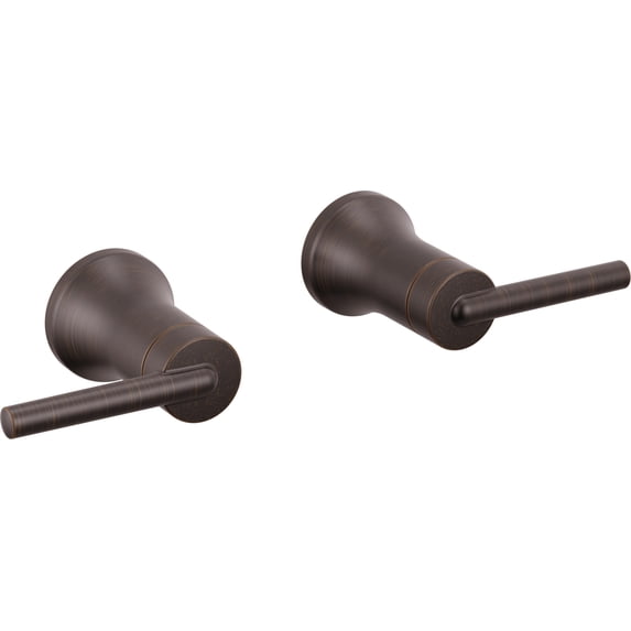 Delta H557RB Trinsic Bathroom Faucet Wall Mounted Lever Handles - Bronze
