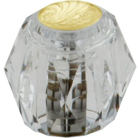 Delta H61 Two Traditional / Classic Clear Knob Handle From The Classic Collection - Brass