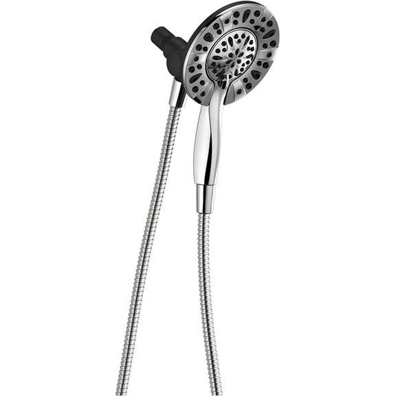 Delta In2ition 2-In-1 Shower Head 4 Sprays 60 Stainless Steel Hose Chrome 75490