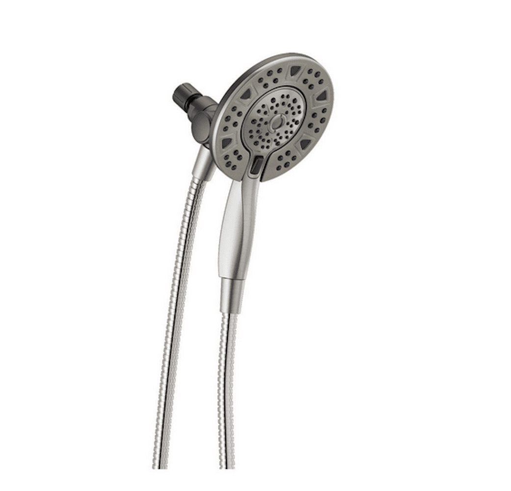 Delta In2ition 4-Spray Dual Showerhead and Handheld Showerhead with Pause in SpotShield Brushed Nickel