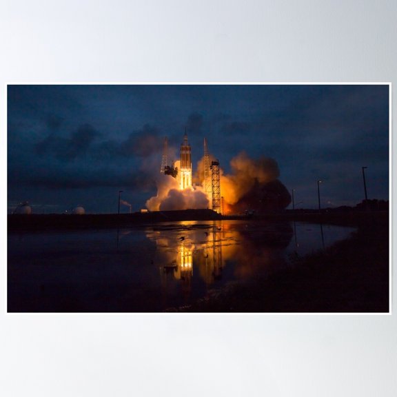 Delta Iv Rocket Launch Poster Wall Art, Modern Wall Decor, 8x12 UNFRAMED
