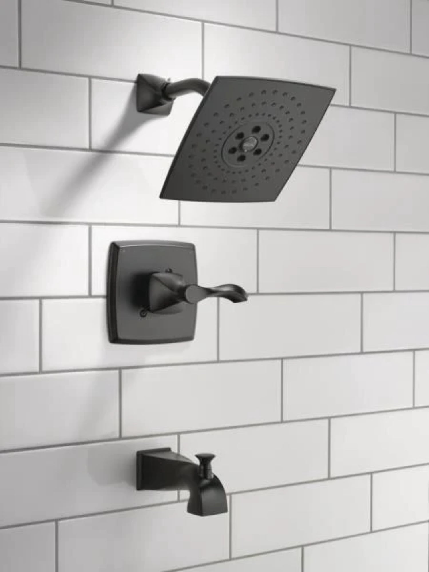 Delta Kahlo Tub Shower Matte Black Finish - Walmart.com