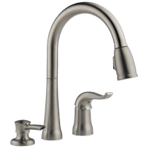 Delta Kate® Single Handle Pull-Down Kitchen Faucet with Soap Dispenser