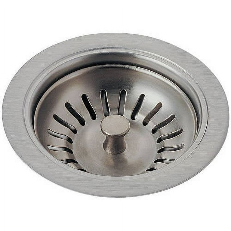 GZILA Kitchen Sink Stopper, Flat Decor Cover 304 Stainless Steel Sink Drain  Stopper, Fits 3.5 Standard Strainer Brushed Nickel