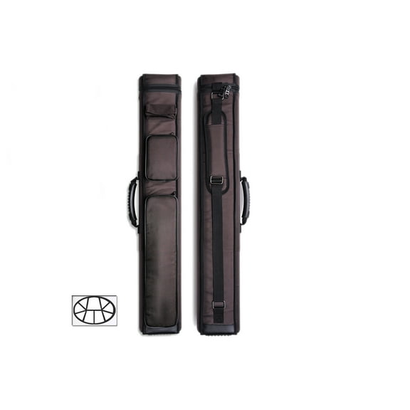 Delta Knight Series 3x6 Hard Cue Case - Brown/Black
