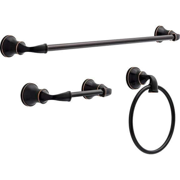 Delta LRN63-OB Lorain 3 Piece Bath Hardware Set Oil Rubbed Bronze Finish