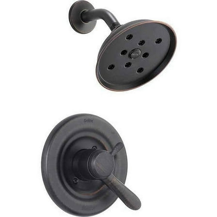 Delta Lahara Dual Function Pressure Balanced Shower Trim with H2Okinetic and Integrated Volume Control Less Rough-in, Available in Various Colors