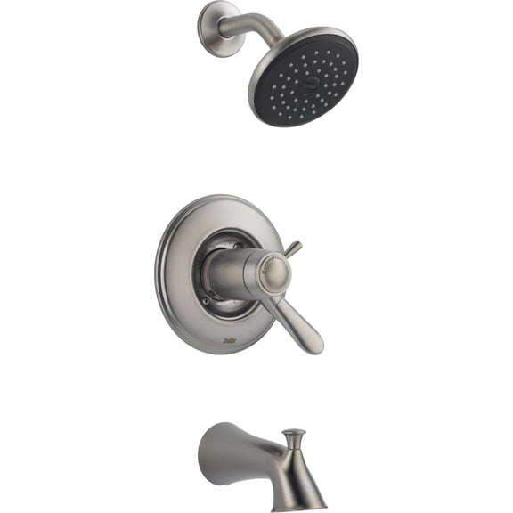 Delta Lahara Dual Function Pressure Balanced Thermostatic Bath and Shower Trim with Internal Volume Control Less Rough-in, Available in Various Colors