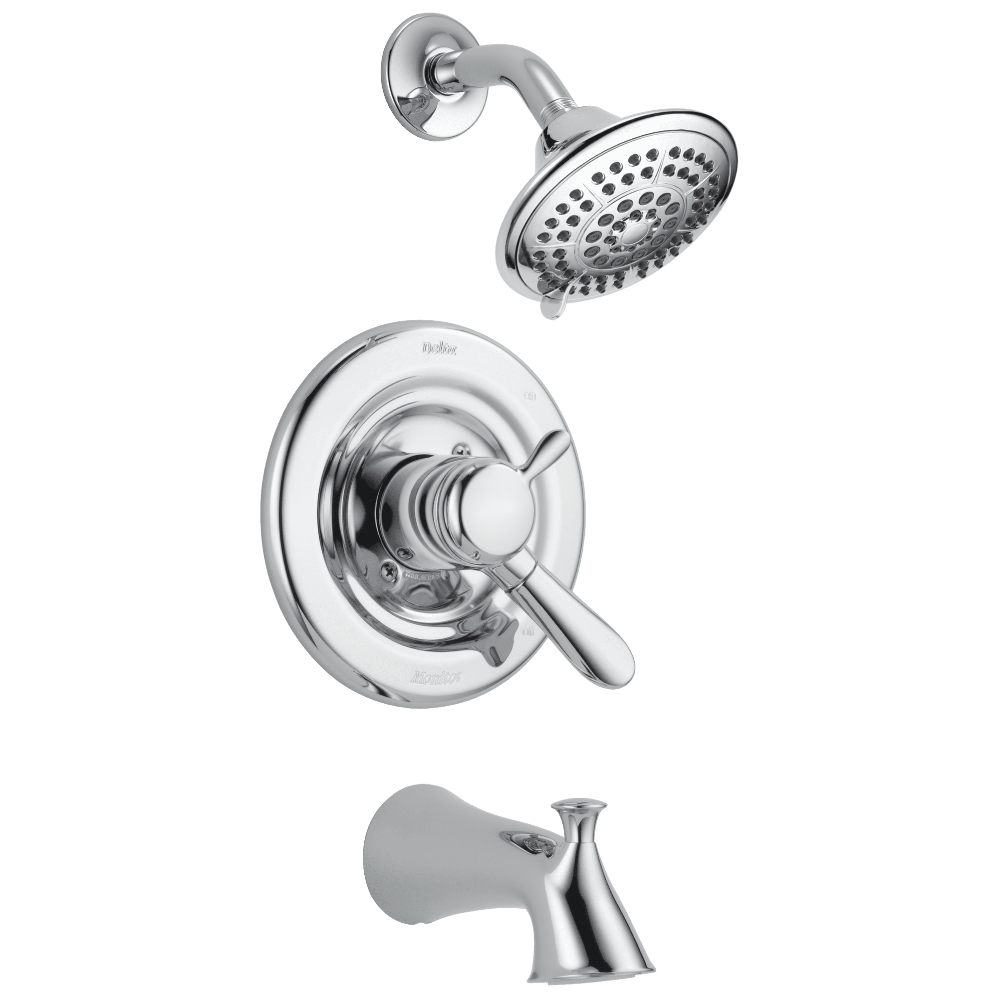 Chrome Dual-Function Tub and Shower Faucet Set with Multi-Head
