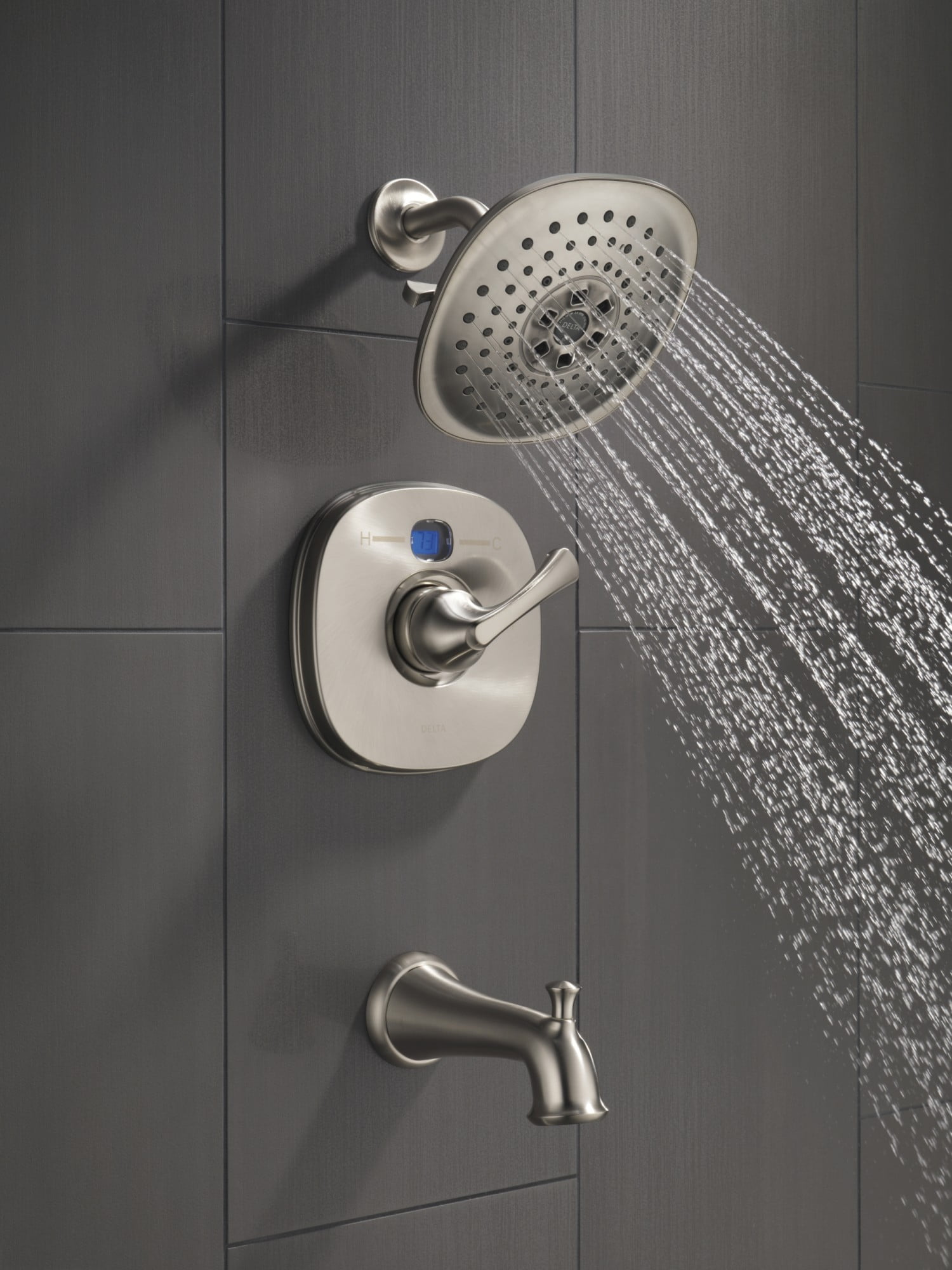 Delta Lahara: Tub Spout - Pull-Up Diverter