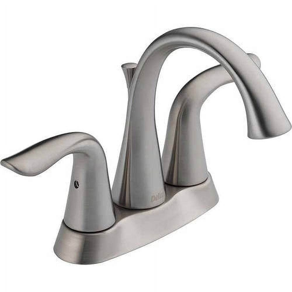 Sleek Modern Centerset Stainless Steel Bathroom Faucet with Drain Assembly