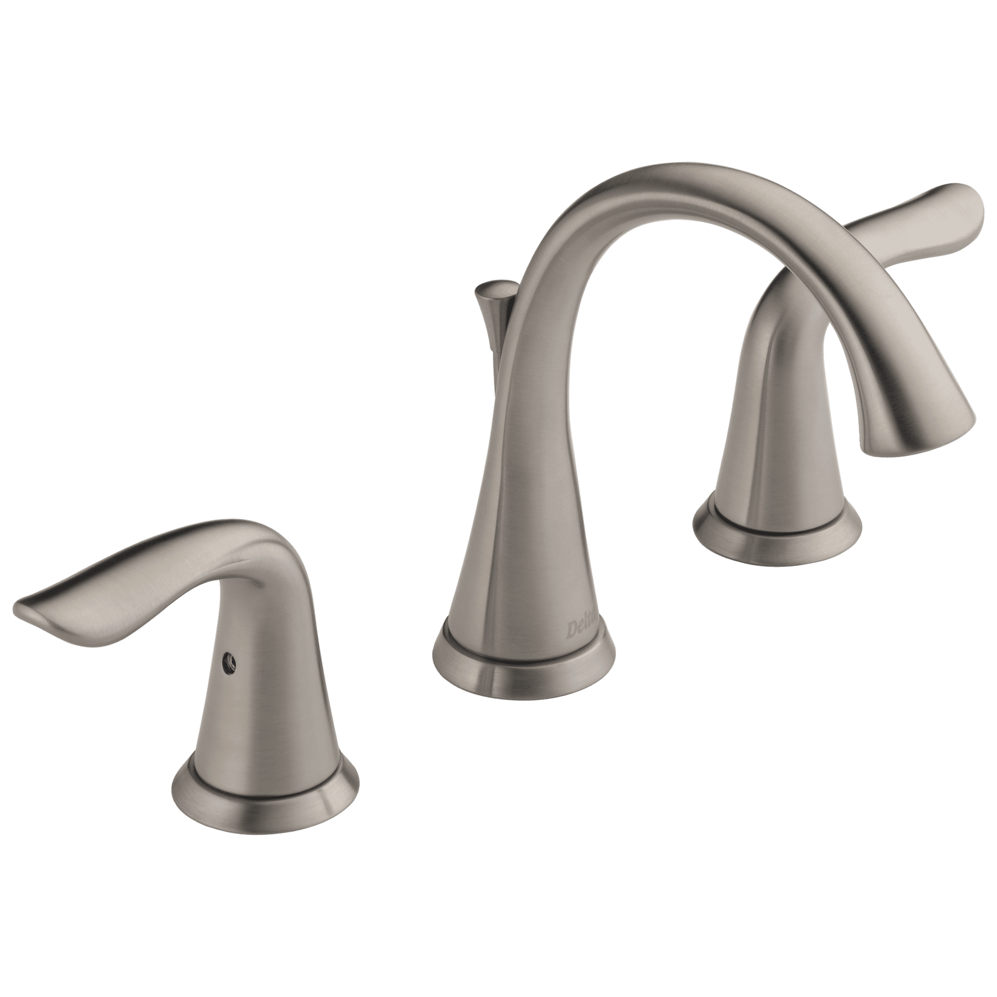 Stainless Steel Modern Widespread Bathroom Faucet with Drain Assembly