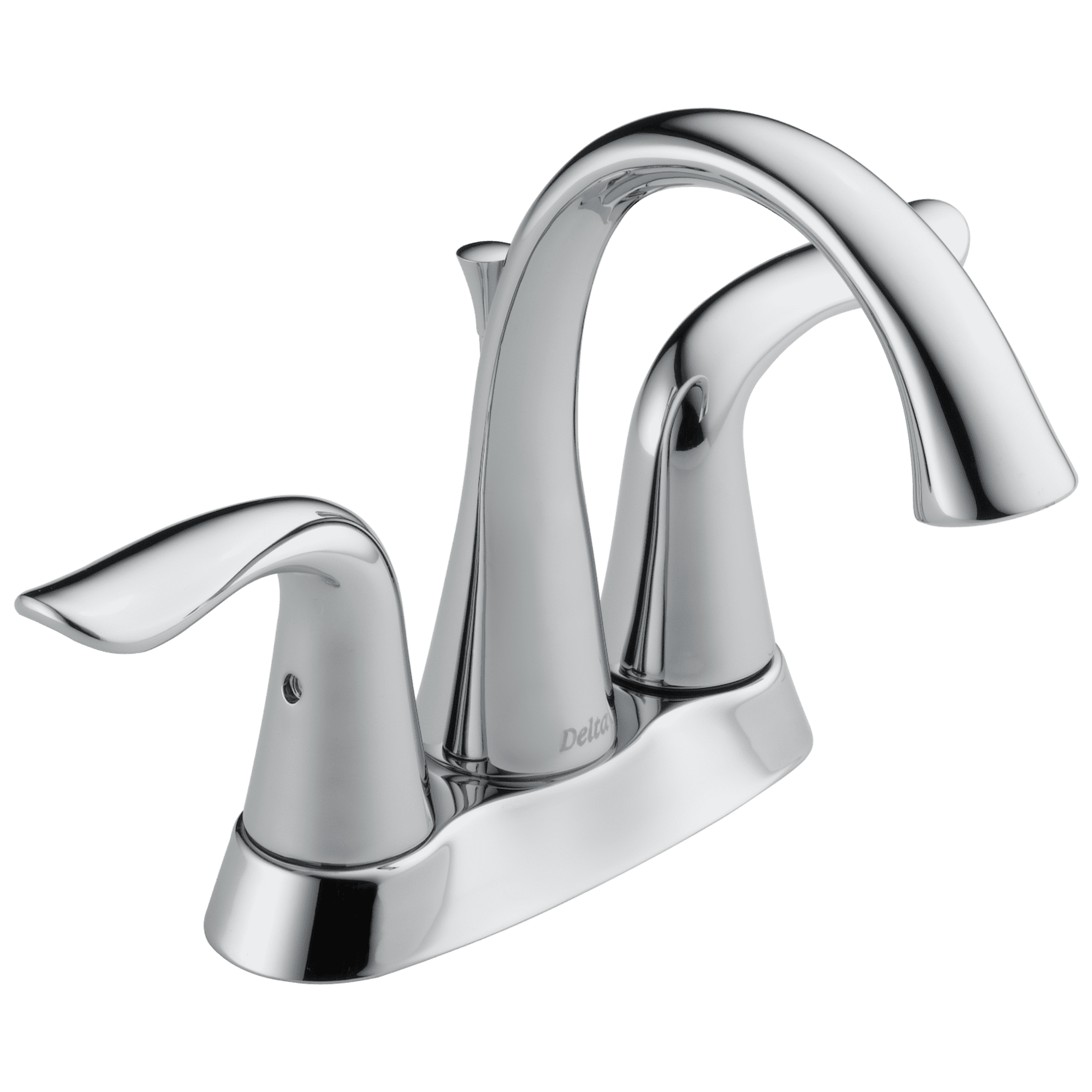 Modern Chrome Centerset Bathroom Faucet with Dual Handles and Drain Assembly