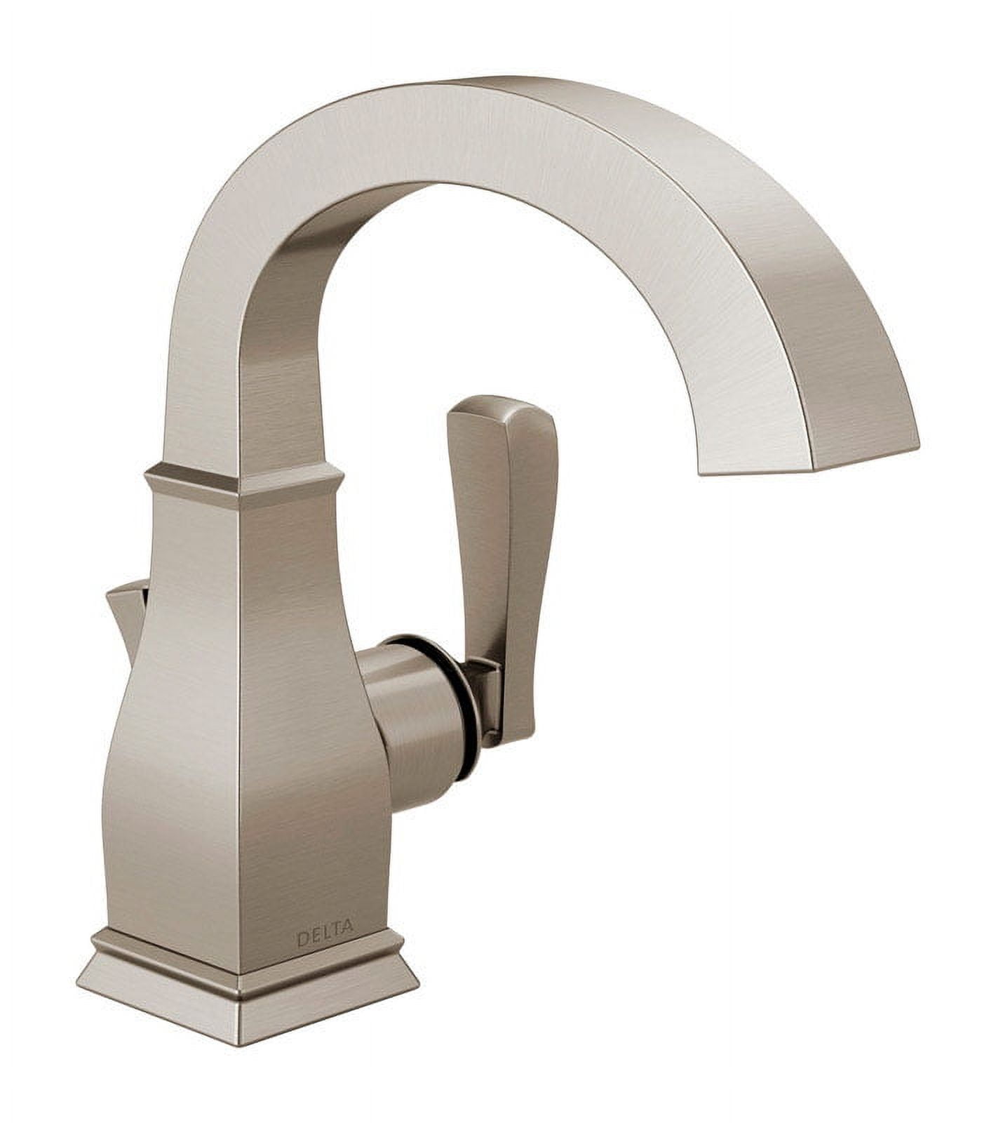 Delta Lakewood Spotshield Brushed Nickel Single Handle Lavatory Faucet 2 in.