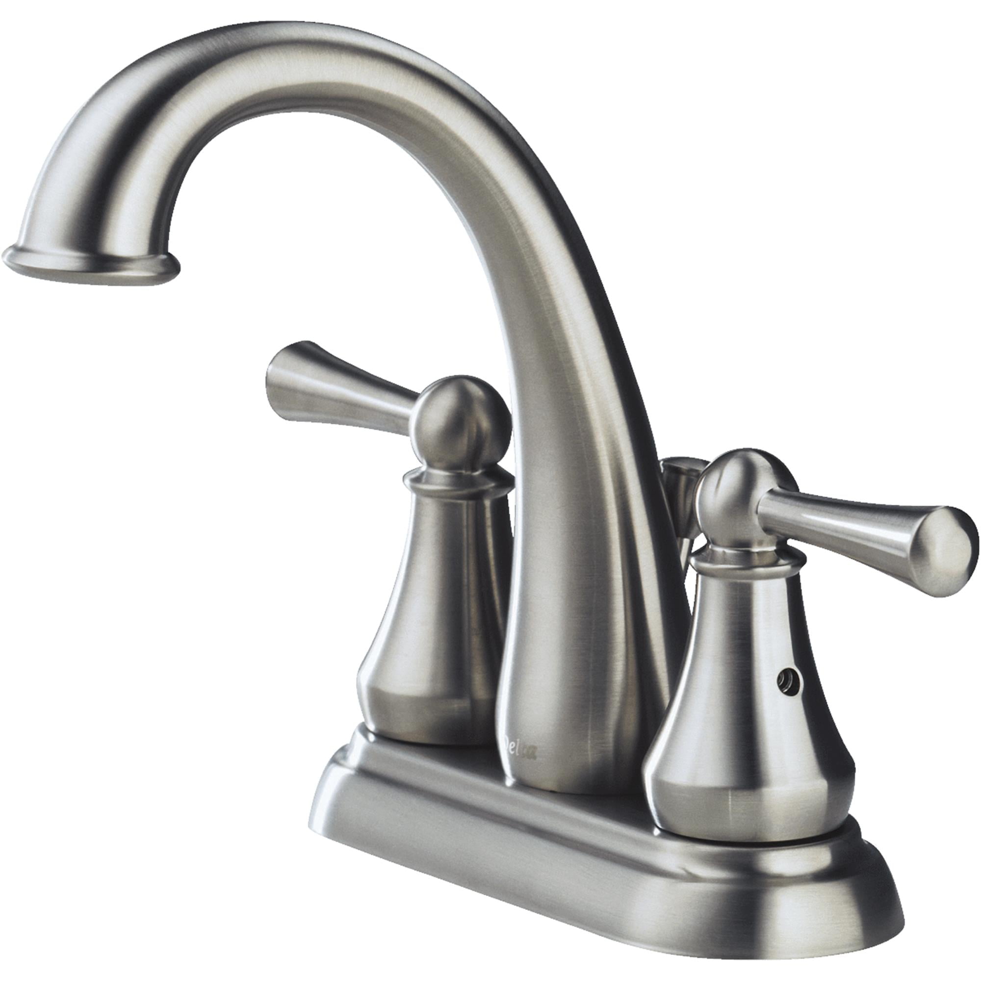 Delta Lavatory Faucet Low Lead Two Handle 7-1/4 " H Arc Spout Lewiston 1.5 Gpm 4 " Centers