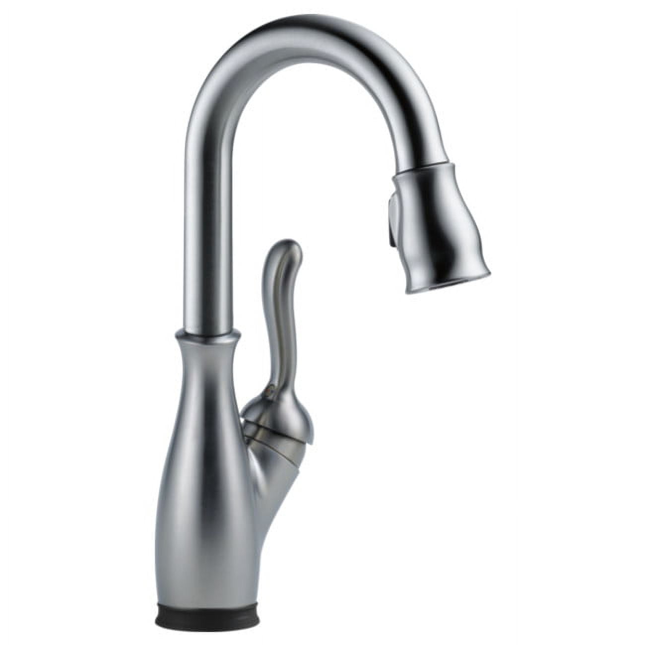 Delta Leland Single Handle Pull-Down Bar / Prep Faucet with Touch2O Technology, Arctic Stainless