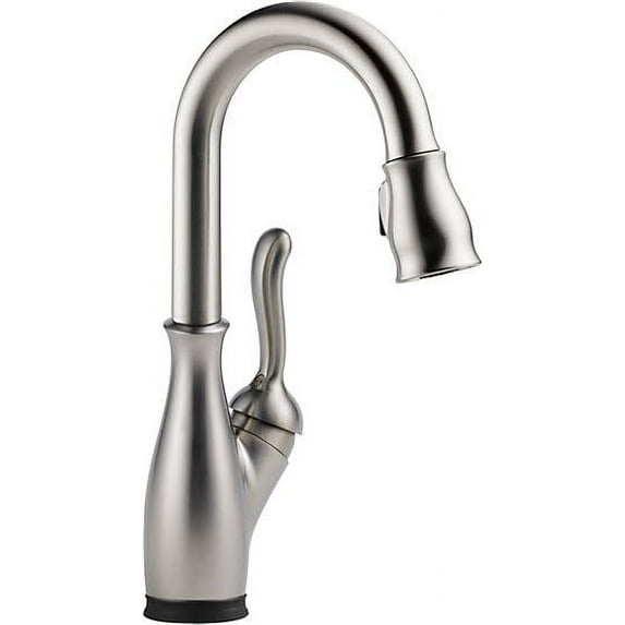 Delta Leland Single Handle Pull-Down Bar / Prep Faucet with Touch2O Technology, Spotshield Stainless