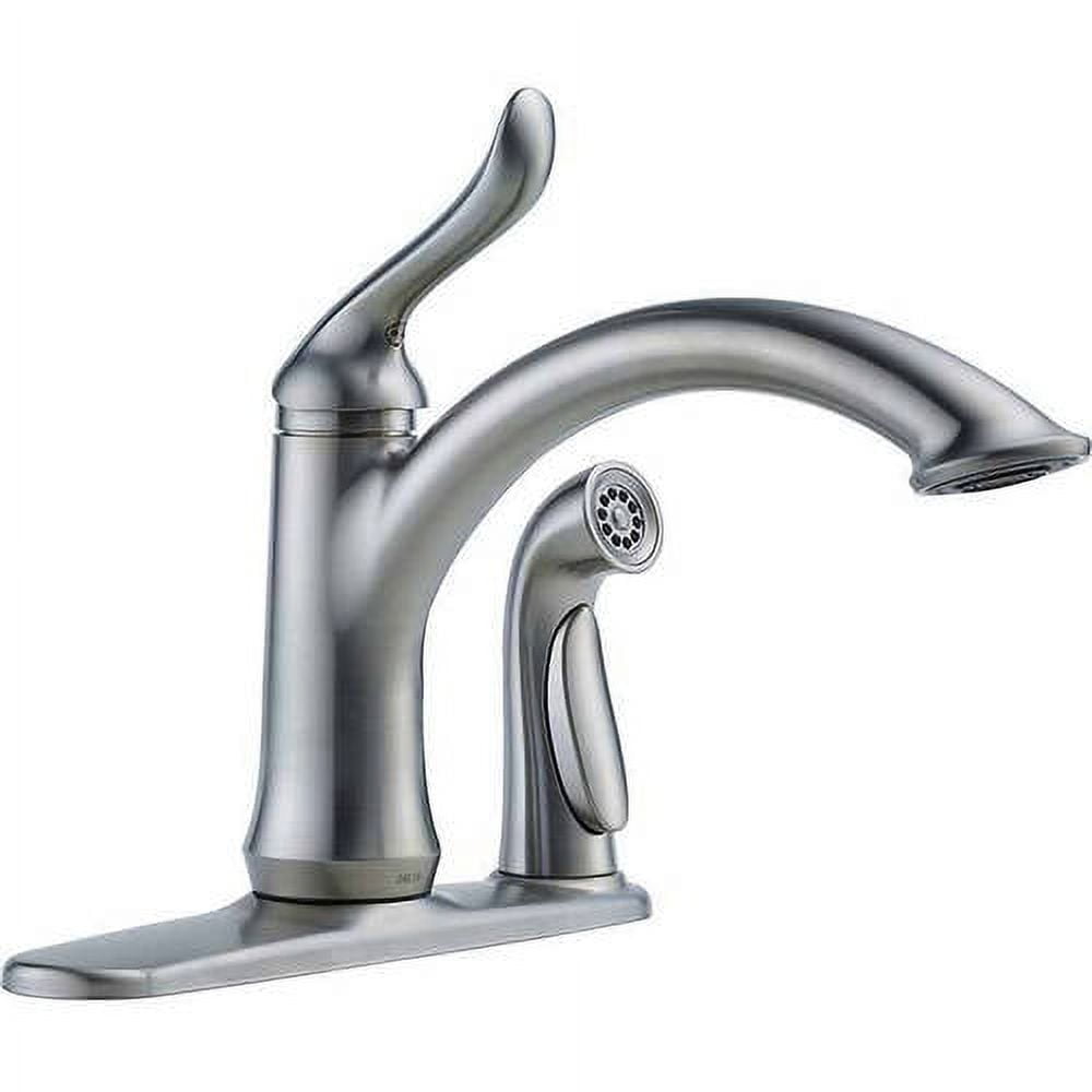 Delta Linden Kitchen Faucet with Diamond Seal Technology and Integral Side Spray, Available in Various Colors