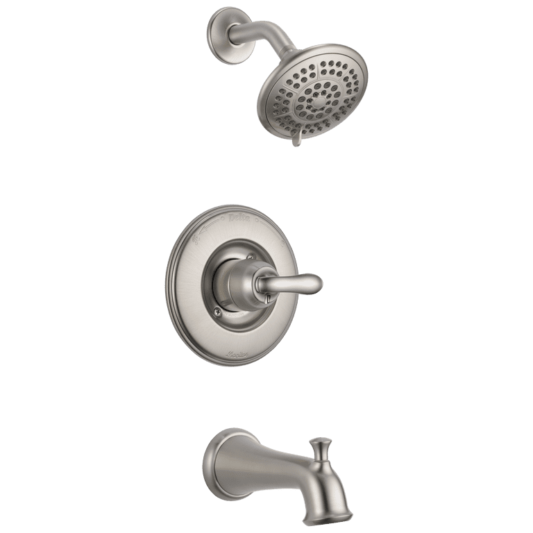 Delta Faucet Linden 14 Series Tub & Shower Trim Kit With 5-Spray Shower Head, Champagne Bronze