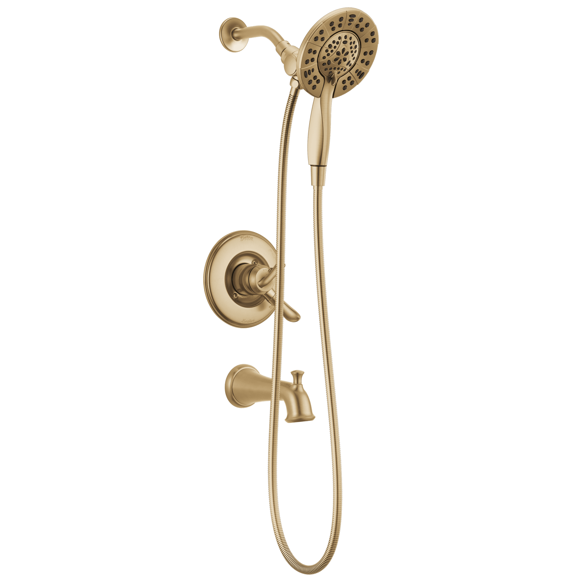 Champagne Bronze Dual-Function Tub and Shower Faucet Set