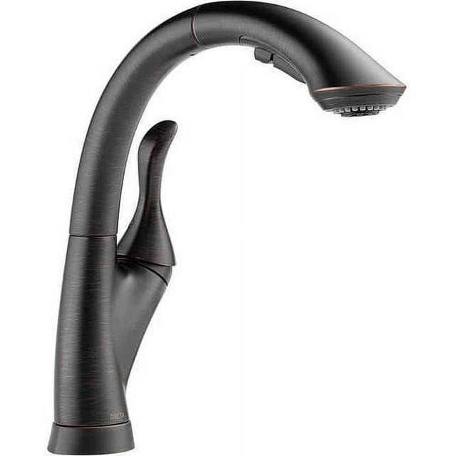 Delta Linden Single Handle Pull-Out Kitchen Faucet, Venetian Bronze