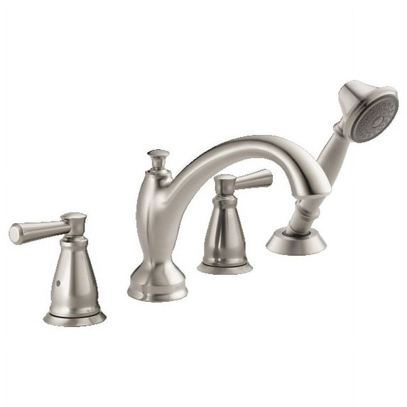 Delta Linden Traditional Roman Tub with Hand Shower Trim in Stainless