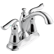 Delta Linden Two Handle Centerset Bathroom Faucet with Metal Drain Assembly in Chrome 2594-MPU-DST