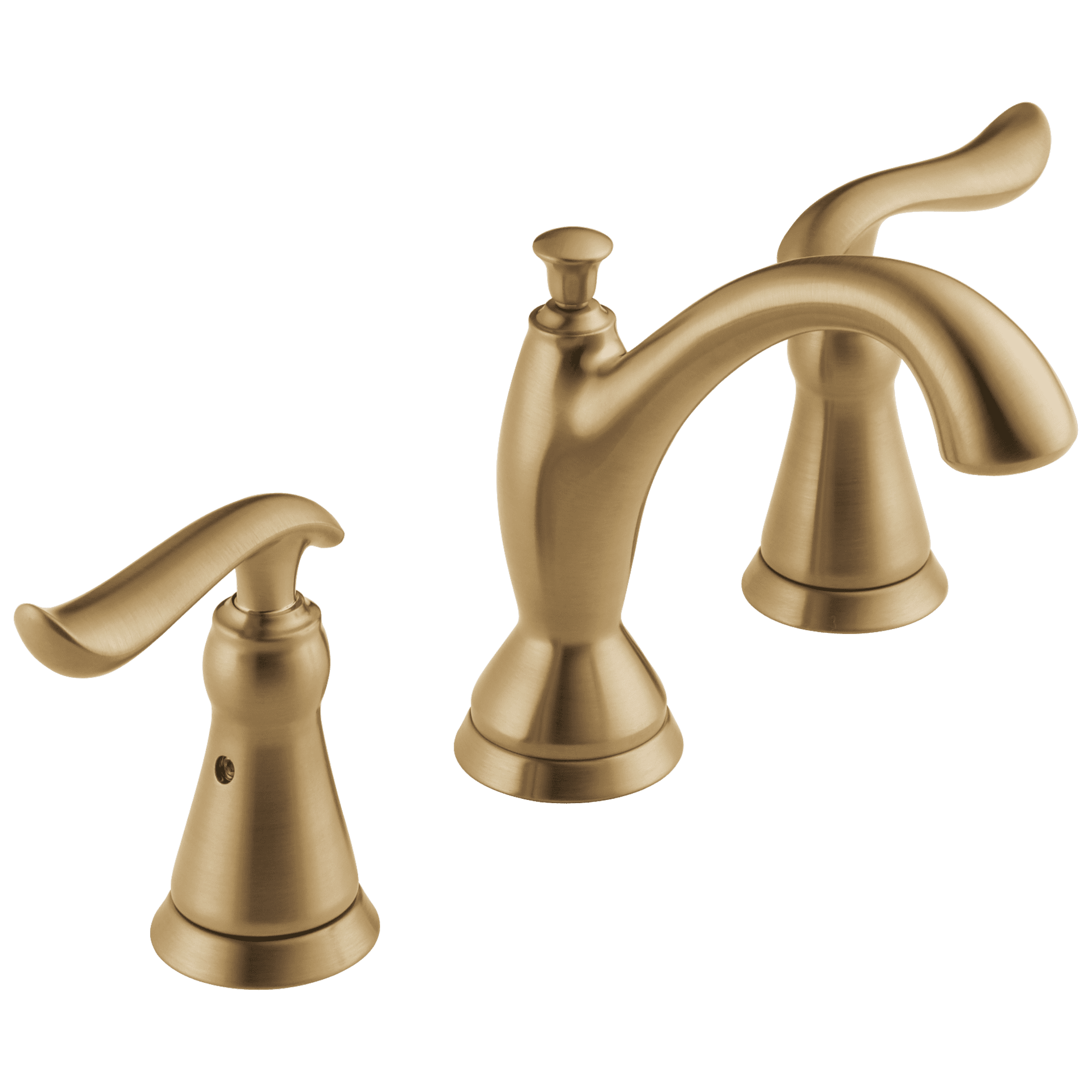 Champagne Bronze Widespread Bathroom Faucet with Metal Handles