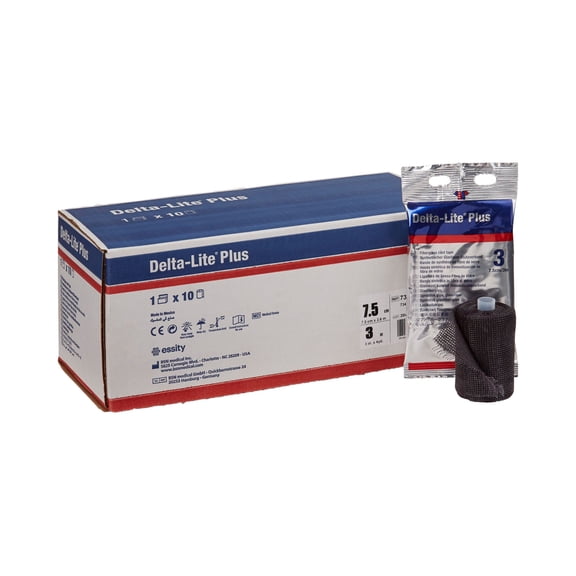 Delta-Lite Plus Cast Tape 3 Inch X 12 Foot Black 7345846, 10 Ct