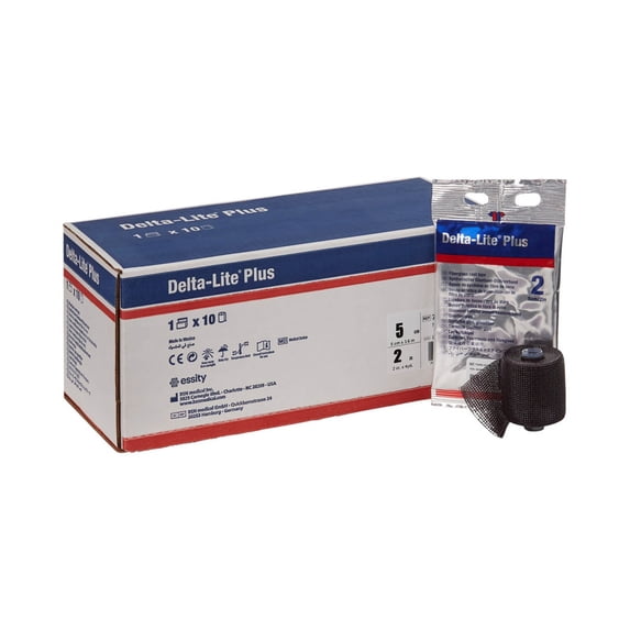 Delta-Lite Plus Cast Tape 4 Inch X 12 Foot Black 7345847, 10 Ct