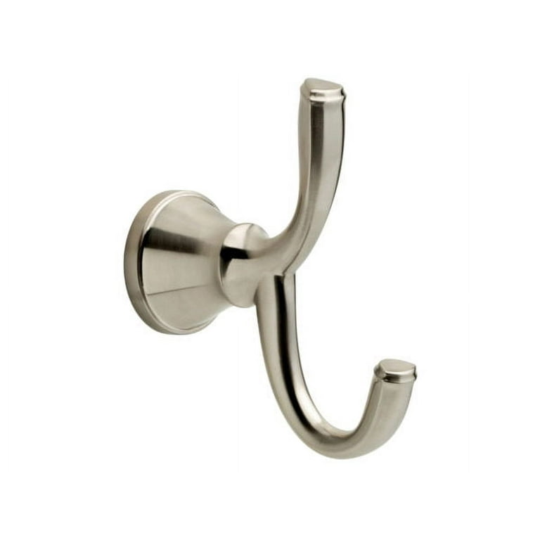 Delta Lorain Double Hook Brushed Nickel Towel Hook Delta Lorain Double Hook Brushed Nickel Towel Hook