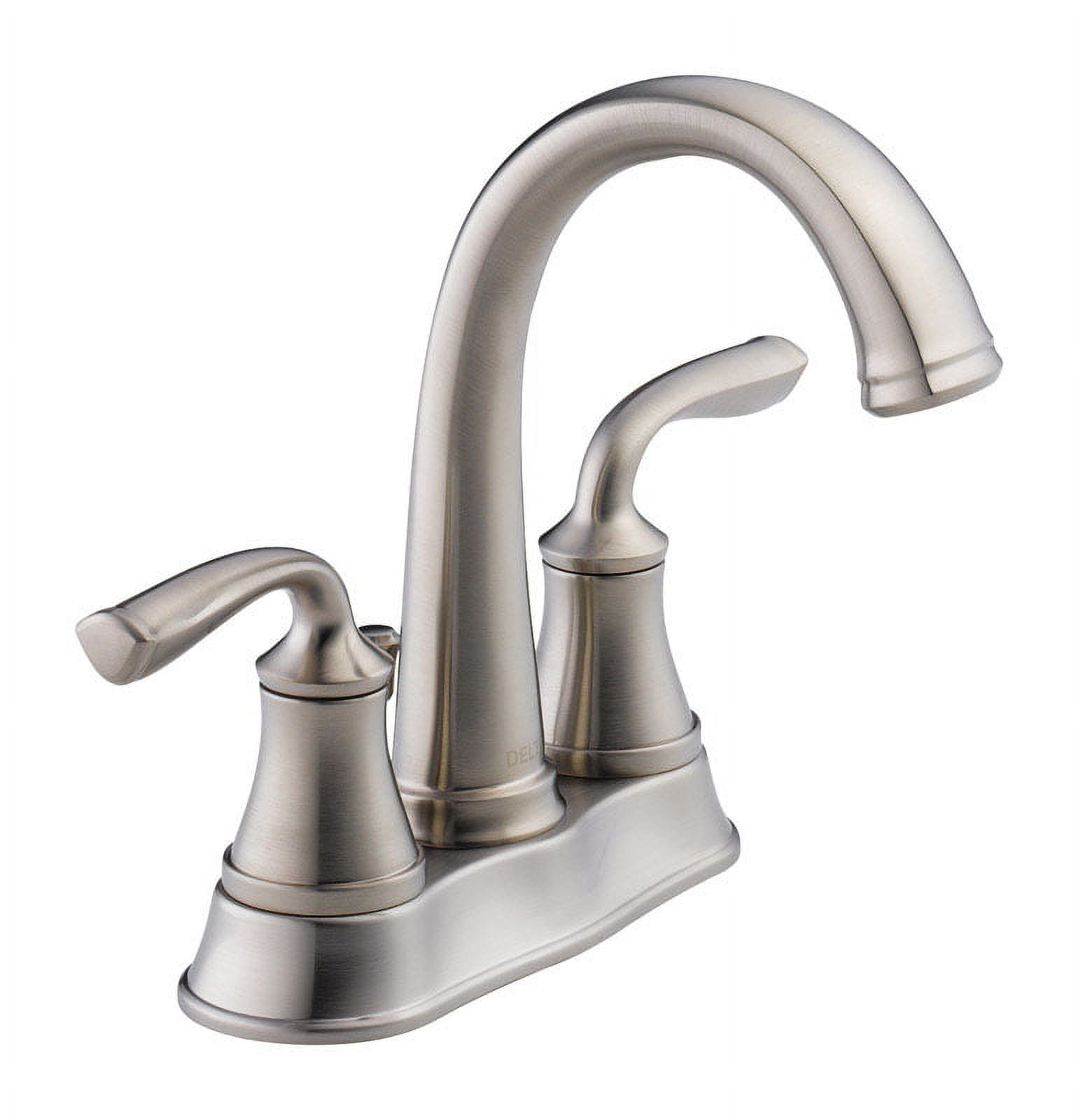 Delta Lorain Stainless Steel Two Handle Lavatory Faucet 4 in.