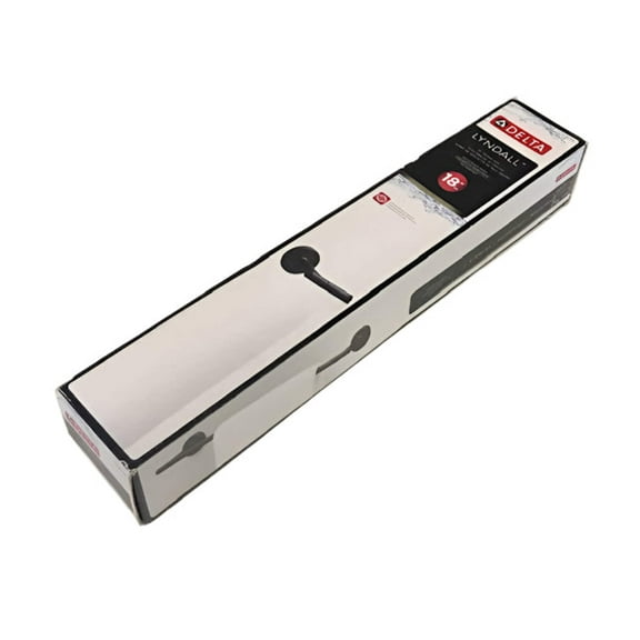 Delta Lyndall 18 in. Wall Mount Towel Bar Bath Hardware Accessory in Matte Black