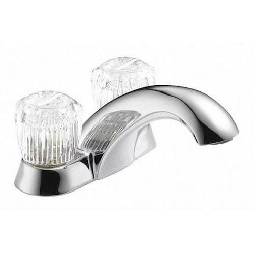 Delta Manual 4  Mount, 2 or 3 Hole Low Arc Bathroom Faucet, Chrome