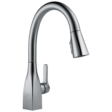 Delta Mateo Single Handle Pull-Down Kitchen Faucet with Shield Spray Technology in Arctic Stainless 9183-AR-DST