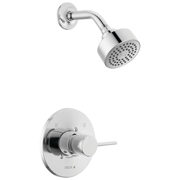 Delta Modern 14 Series Shower Faucet Set, Chrome Shower Head and Handle Set, Valve Trim Kit, Chrome T14259-PP (Valve Not Included)
