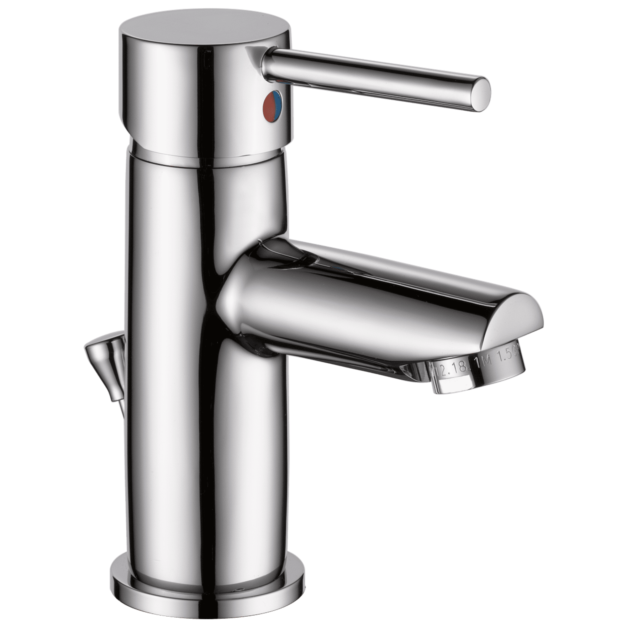 Modern Chrome Single Handle Bathroom Faucet with Drain Assembly