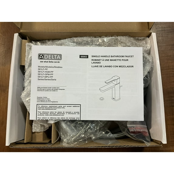 Delta Modern: Single Handle Project-Pack Bathroom Faucet