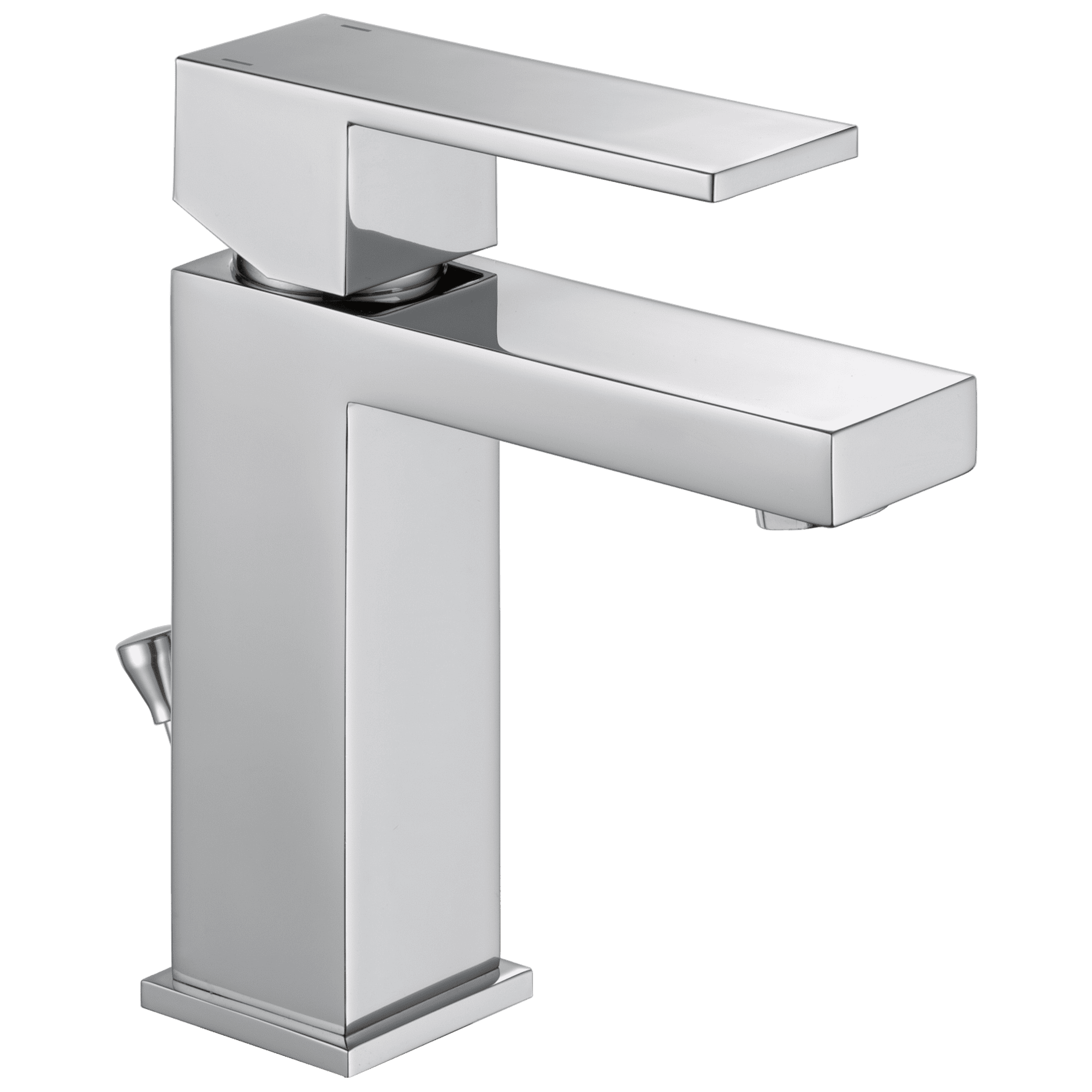 Modern Chrome Single Hole Bathroom Faucet with Drain Assembly