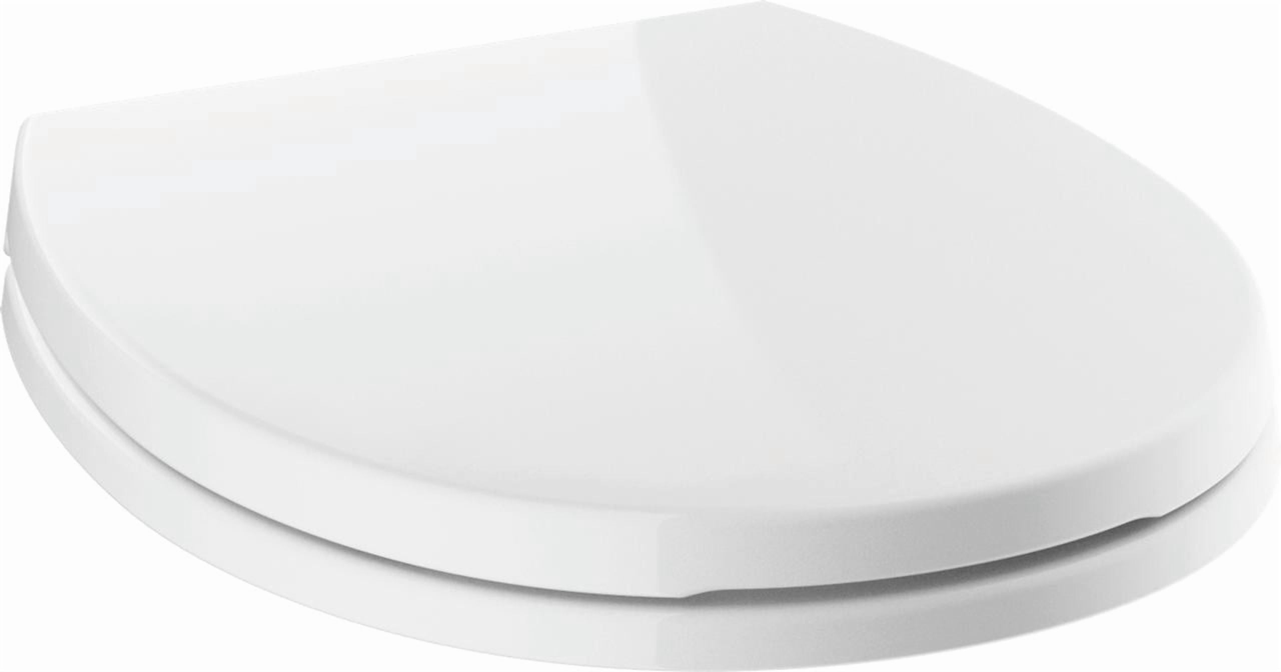 Delta Morgan Round Closed Front Toilet Seat with NoSlip Bumpers in White 800903-WH