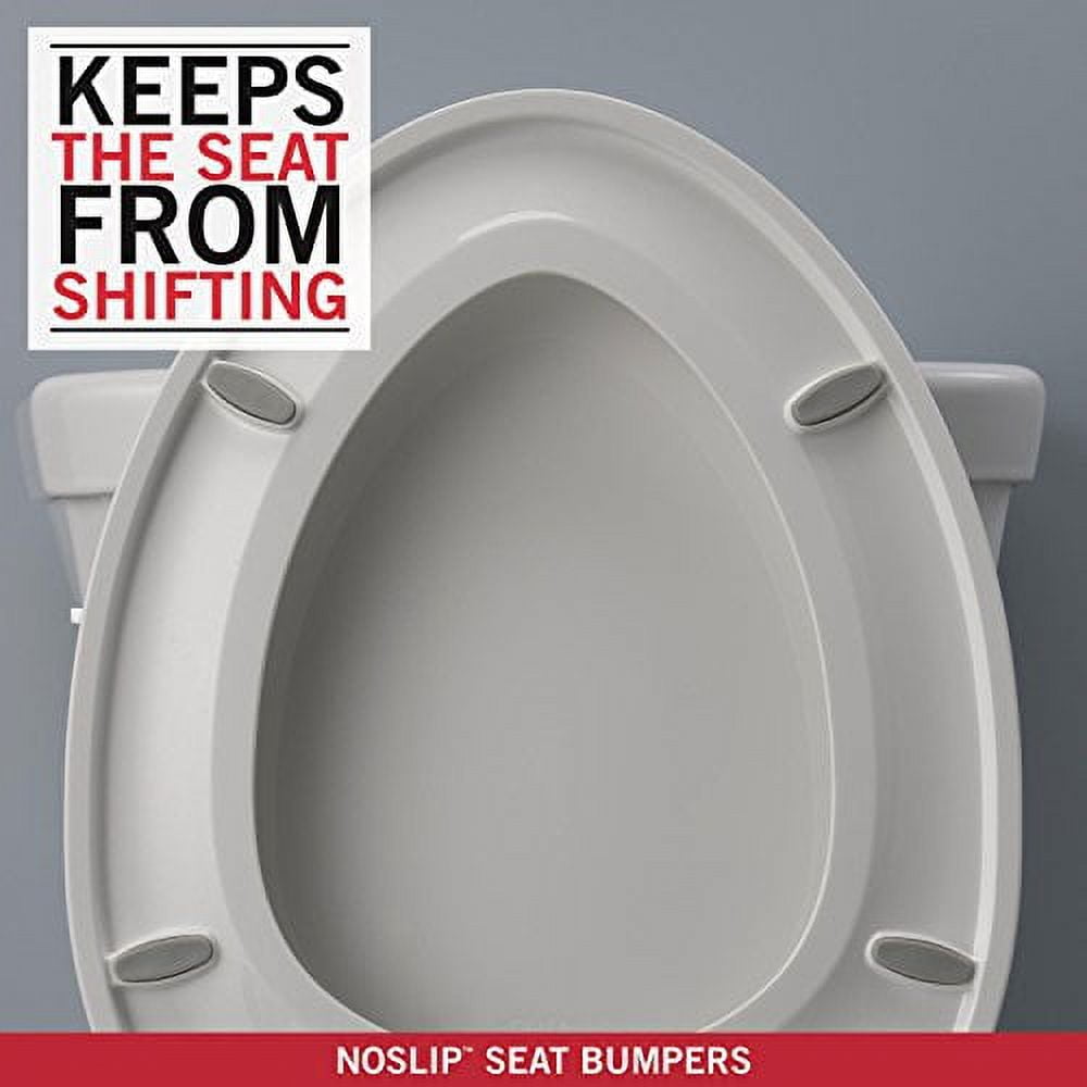Morgan Elongated White Slow-Close Toilet Seat with NoSlip Bumpers