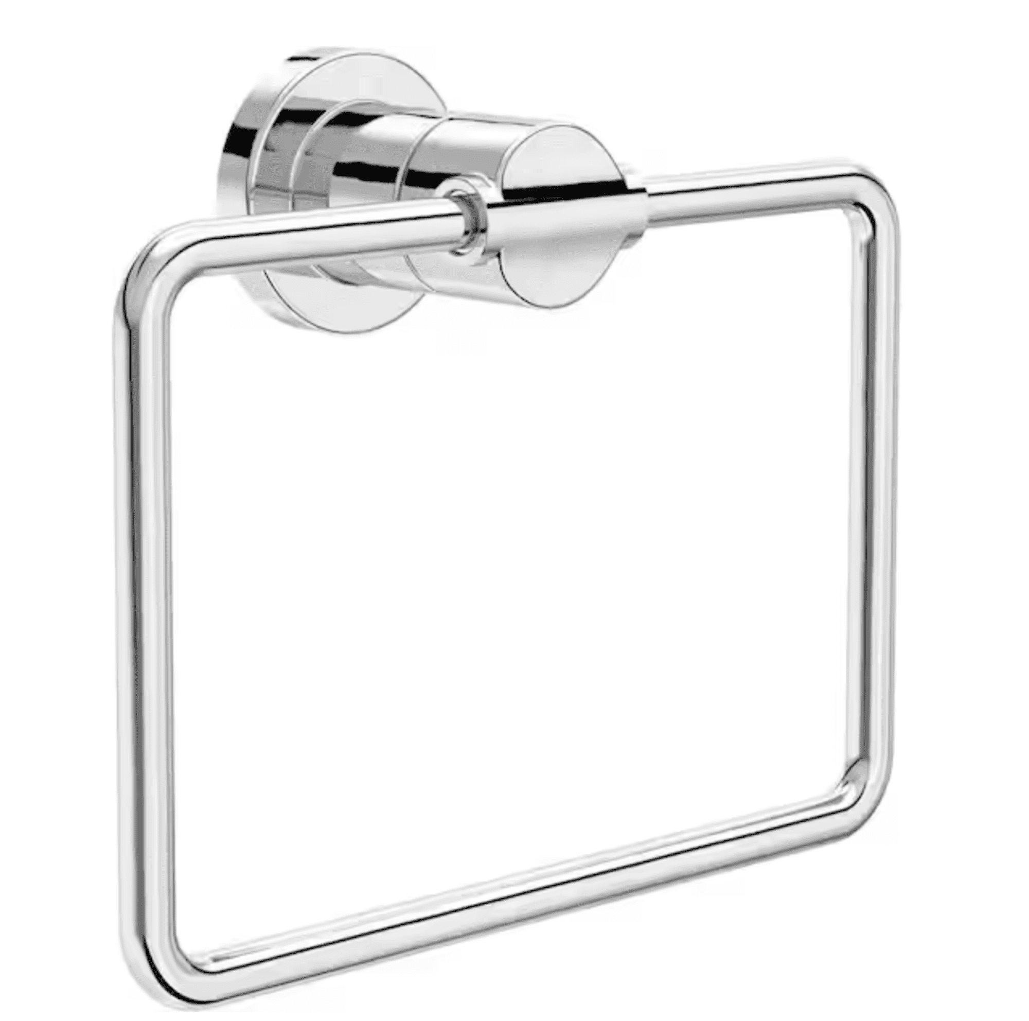 Nicoli Polished Chrome Wall Mounted Square Towel Ring