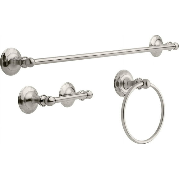 Delta PRI63-BN Pirouette 3 Piece Bath Accessory Set Satin Nickel
