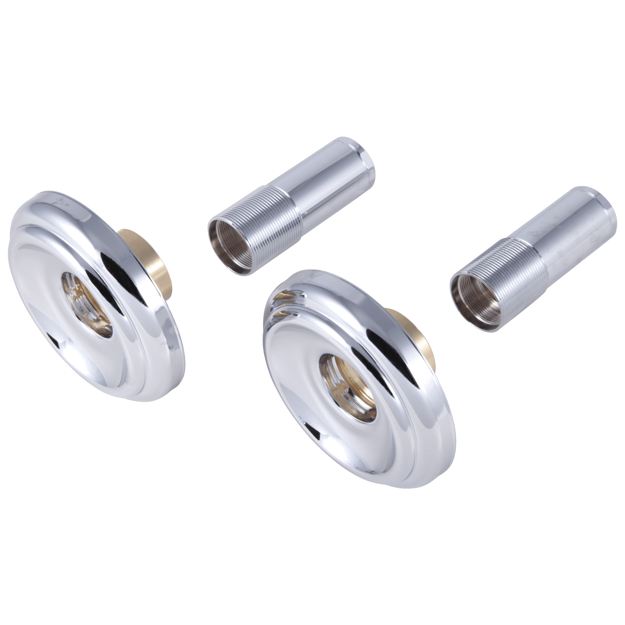 Delta Pair of Escutcheons & Sleeves for Two Handle Tub & Shower Faucets