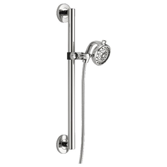 Delta: Palm Hand Shower with Contemporary Slide Bar / Grab Bar