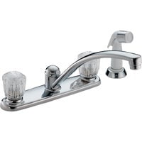 Delta Faucet Delta Classic Double Acrylic Handle Kitchen Faucet with Sprayer - Pack of 10