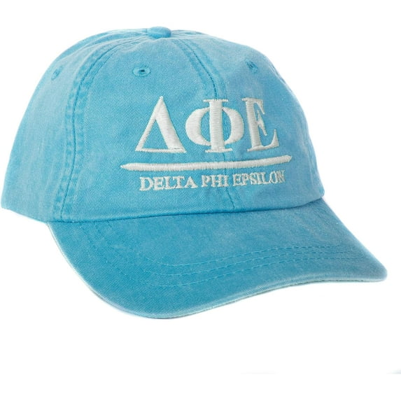 Delta Phi Epsilon (B) Sorority Embroidered Baseball Hat Cap Cursive Name Font Dphie Unisex