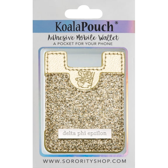 Delta Phi Epsilon - Glitter Koala Pouch (Gold)