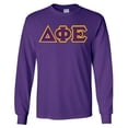 thumbnail image 1 of Delta Phi Epsilon Lettered Long Sleeve Tee Medium Purple, 1 of 1